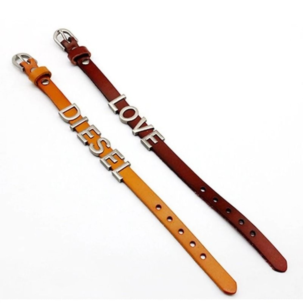 Handmade Leather Bead Bracelet 4