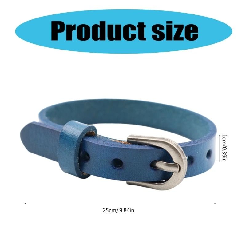 Handmade Leather Bead Bracelet 5