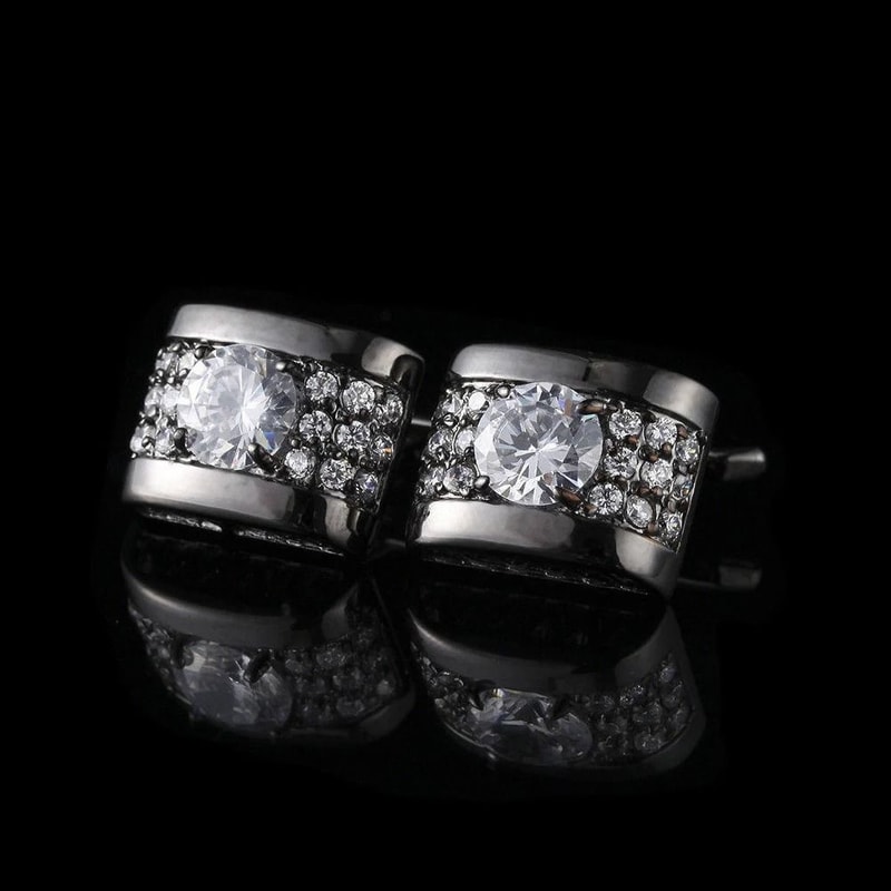 Rhinestone Cufflinks For Men 4