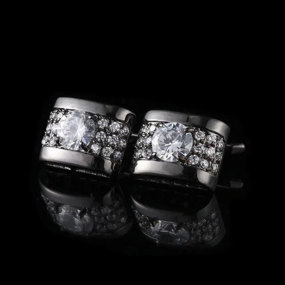 Rhinestone Cufflinks For Men 6
