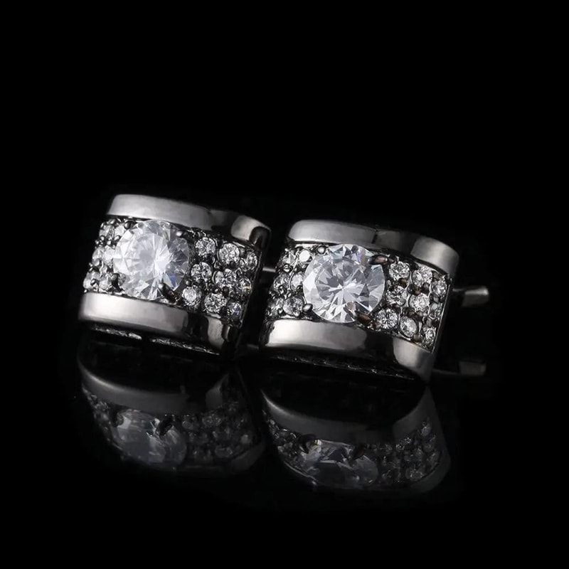 Rhinestone Cufflinks For Men 6