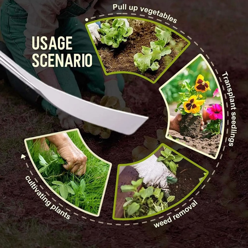 Manual Grass Puller Tool With Handle 3