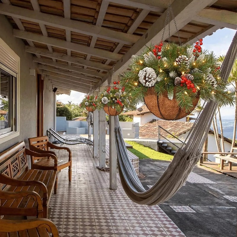 Christmas Porch Decor With Lights 2