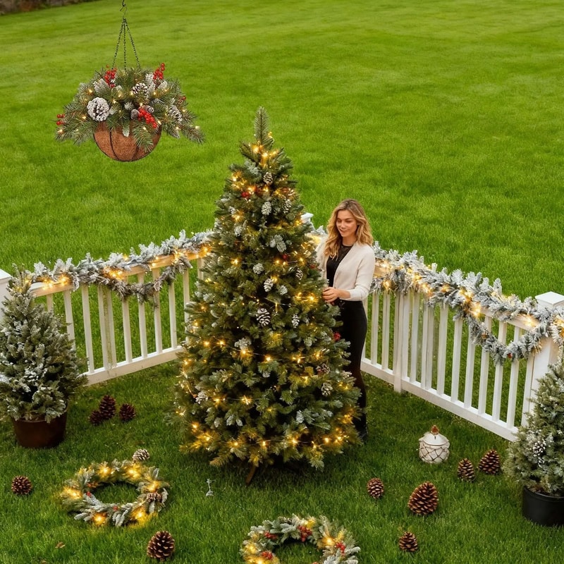 Christmas Porch Decor With Lights 4