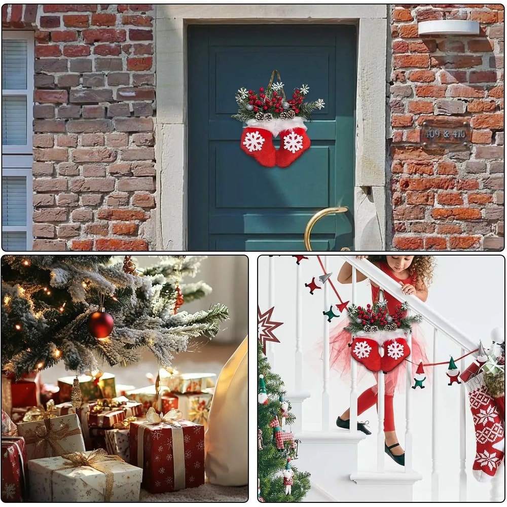 Christmas Wreath With Lights And Berries 4