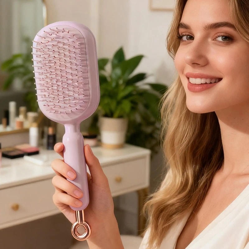 Retractable Scalp Massage Hairbrush 2