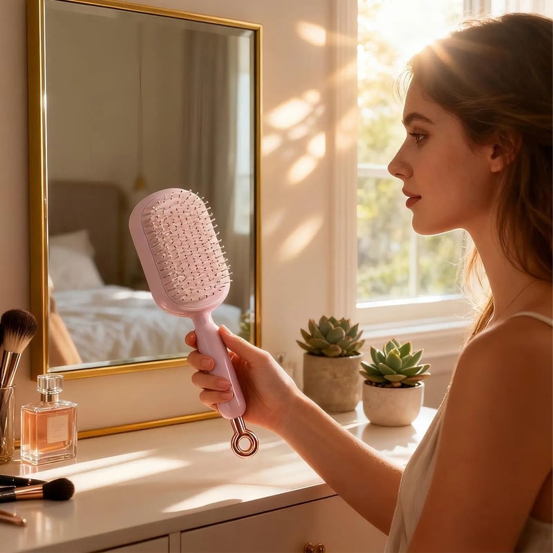 Retractable Scalp Massage Hairbrush 3