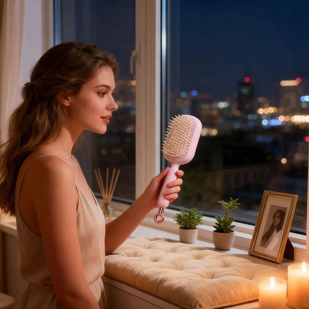 Retractable Scalp Massage Hairbrush 4