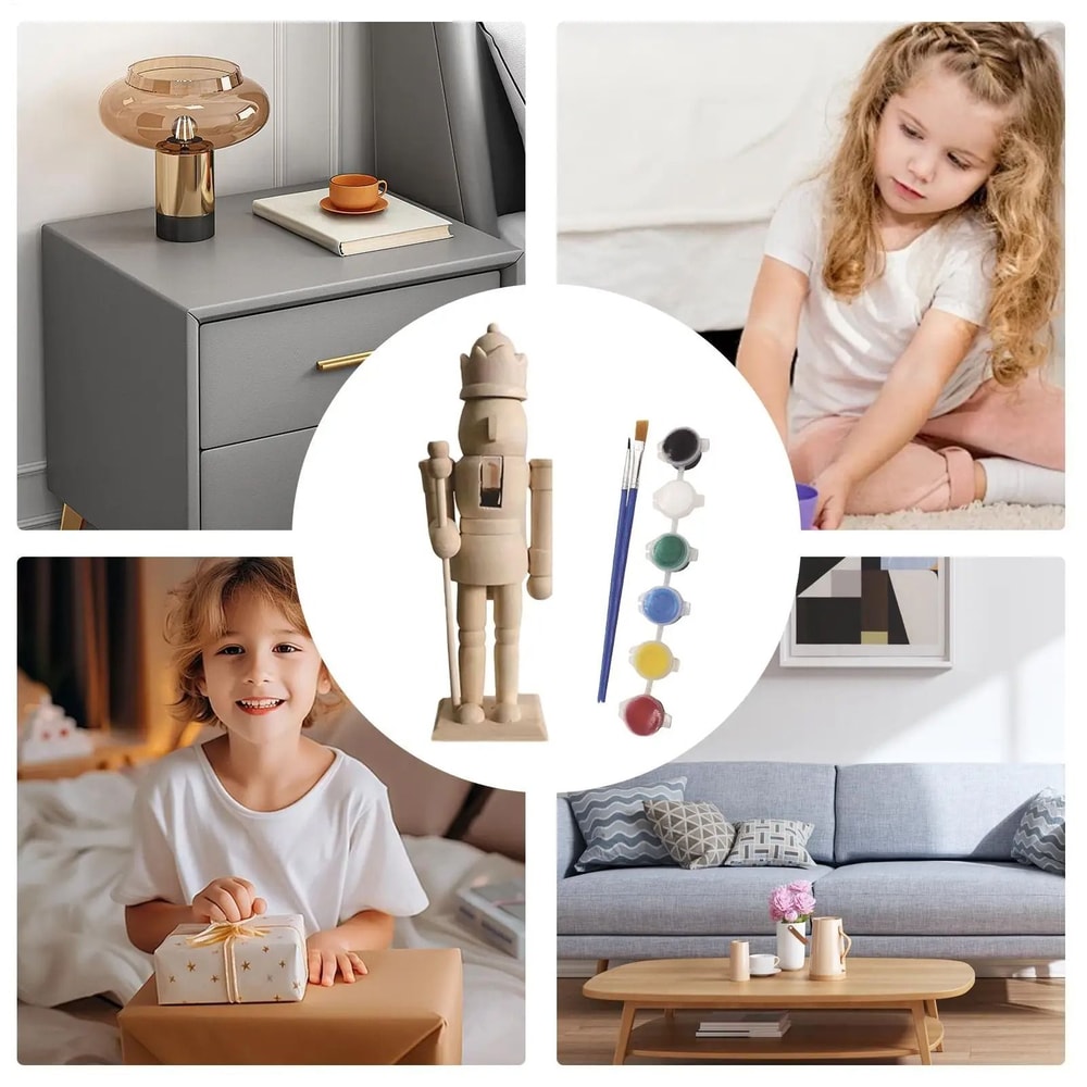 Wooden Paintable Nutcracker Craft Set 5