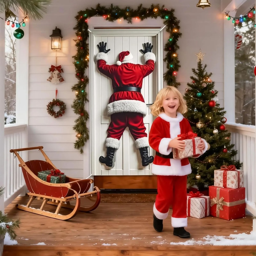 Santa Claus Christmas Door Cover Decoration 3
