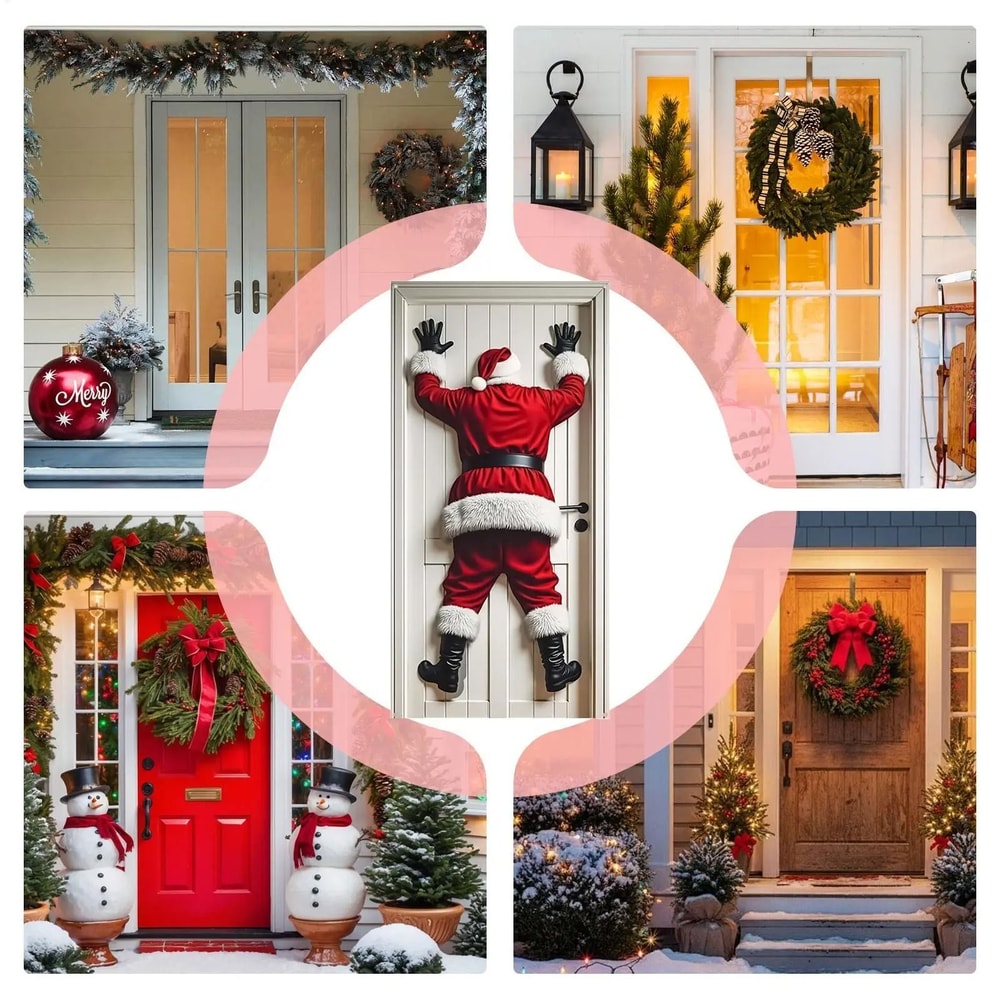 Santa Claus Christmas Door Cover Decoration 4