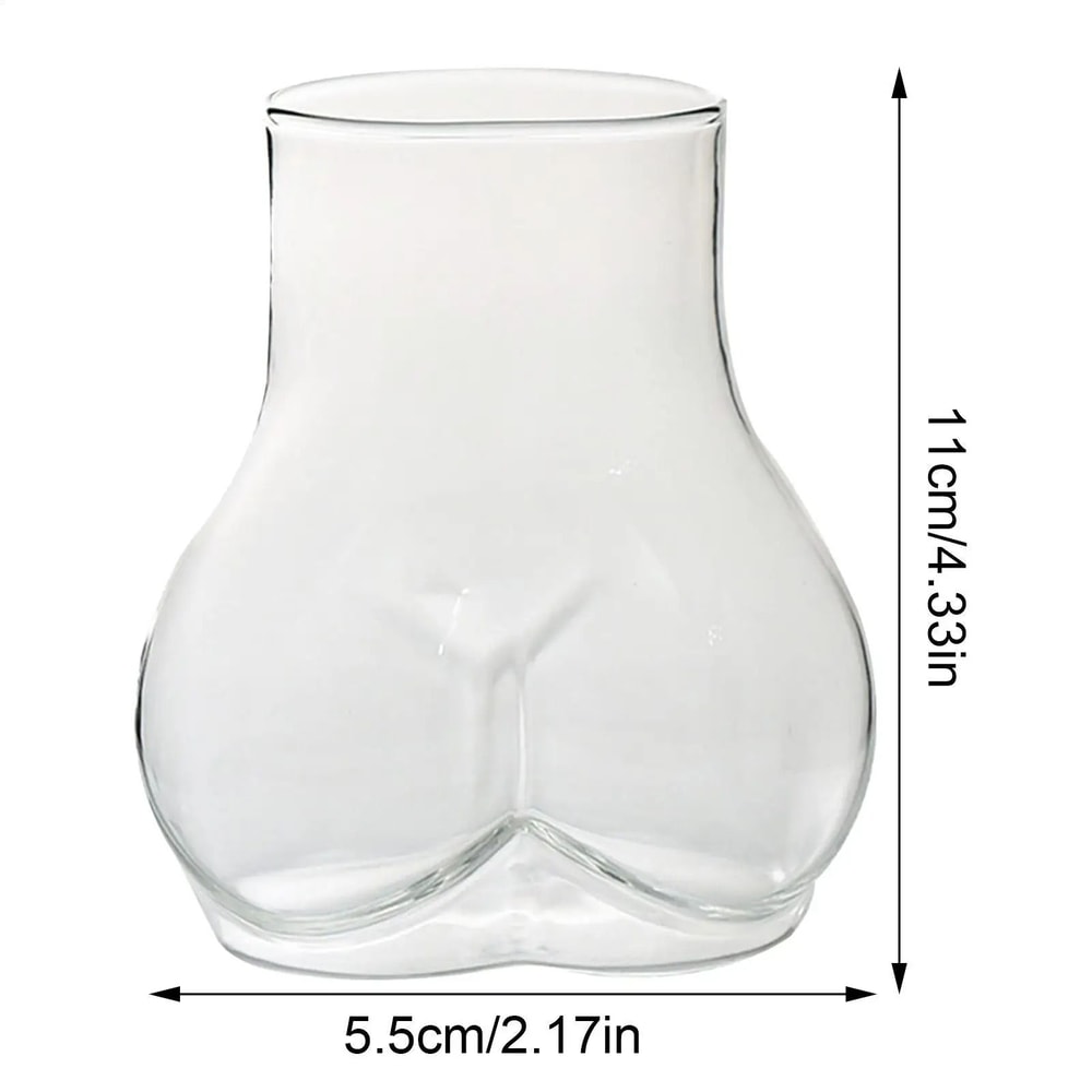 Transparent Glass Body Shape Mug 5