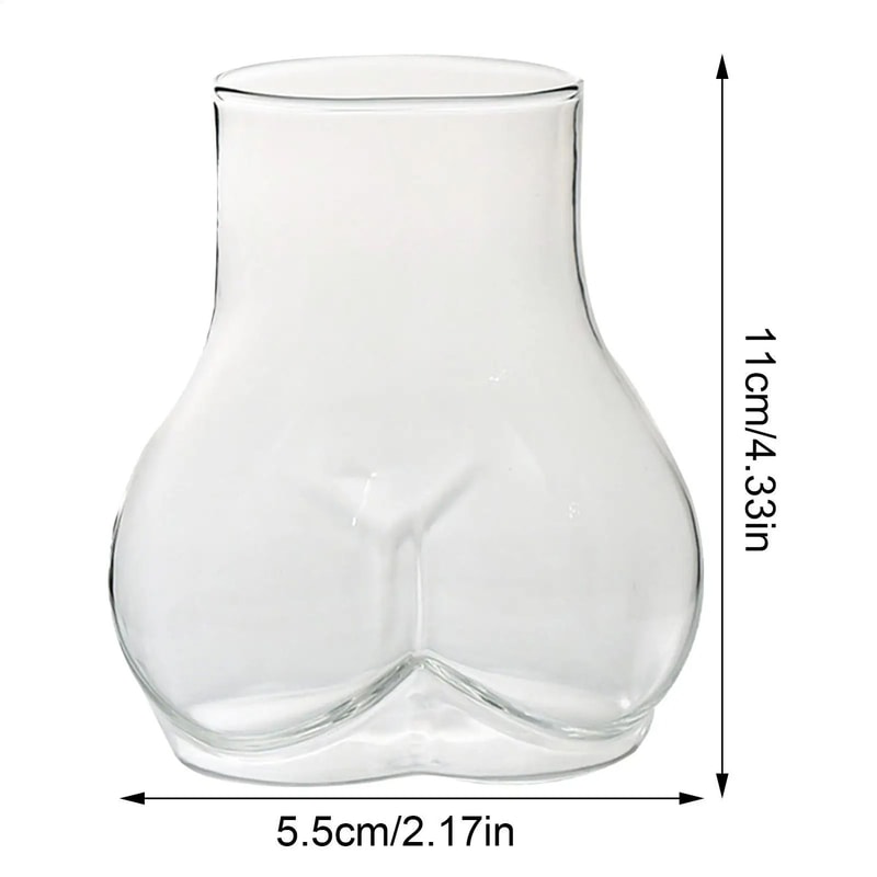 Transparent Glass Body Shape Mug 5