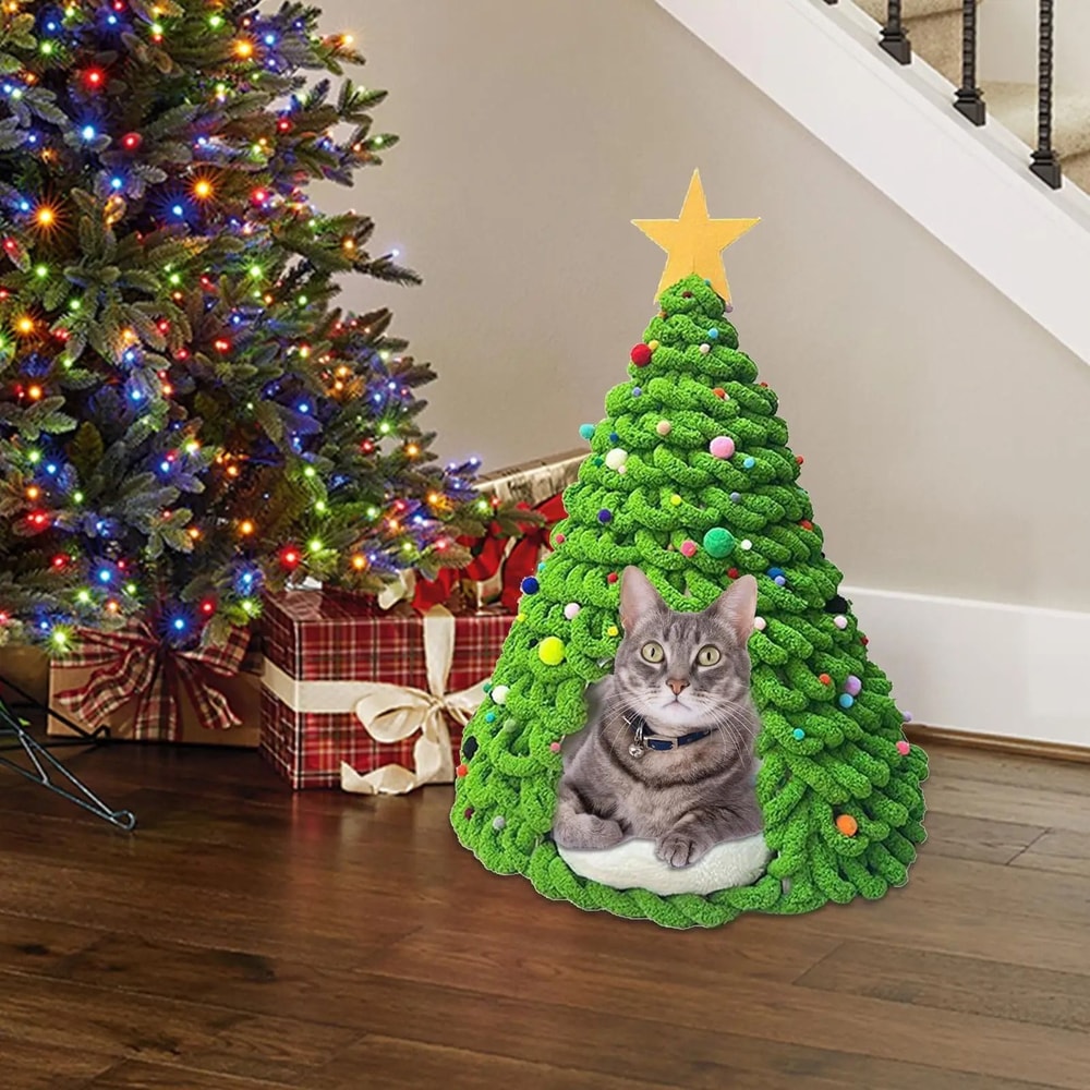 Christmas Tree Cat Bed Craft Material Set 3