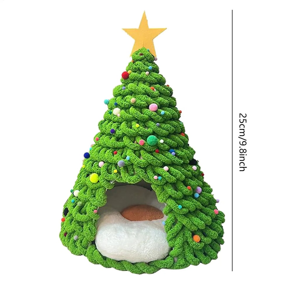 Christmas Tree Cat Bed Craft Material Set 5