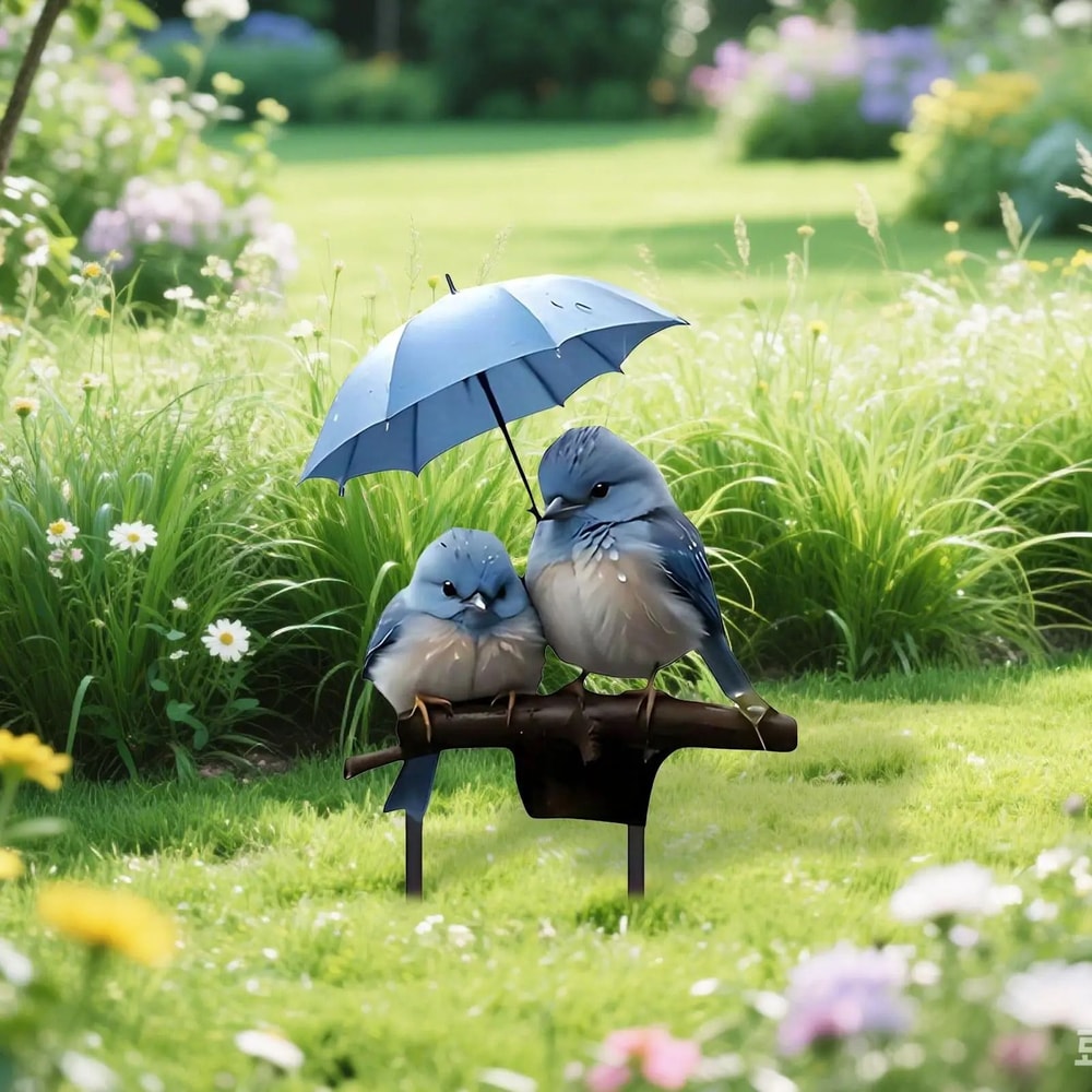 Blue Bird Garden Outdoor Decoration Stake 1
