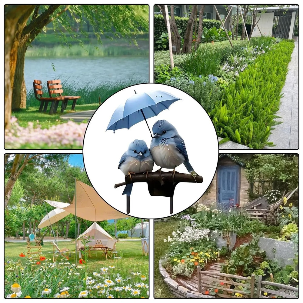 Blue Bird Garden Outdoor Decoration Stake 4