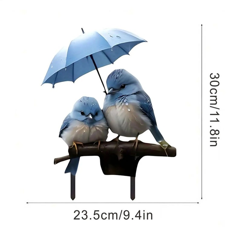 Blue Bird Garden Outdoor Decoration Stake 5