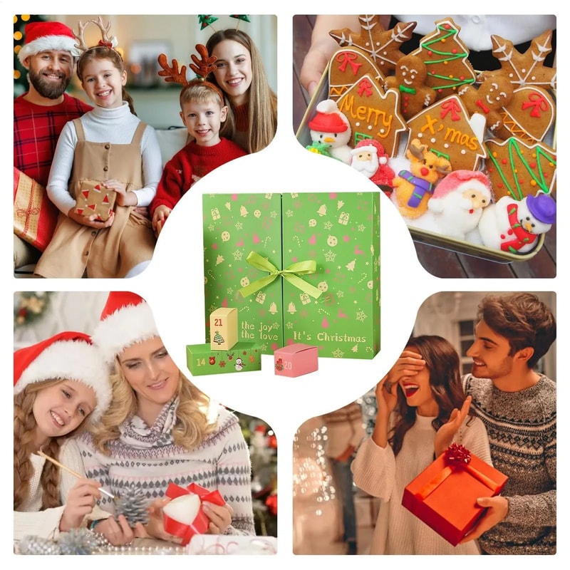 Foldable 24 Day Empty Advent Calendar Box Set 2