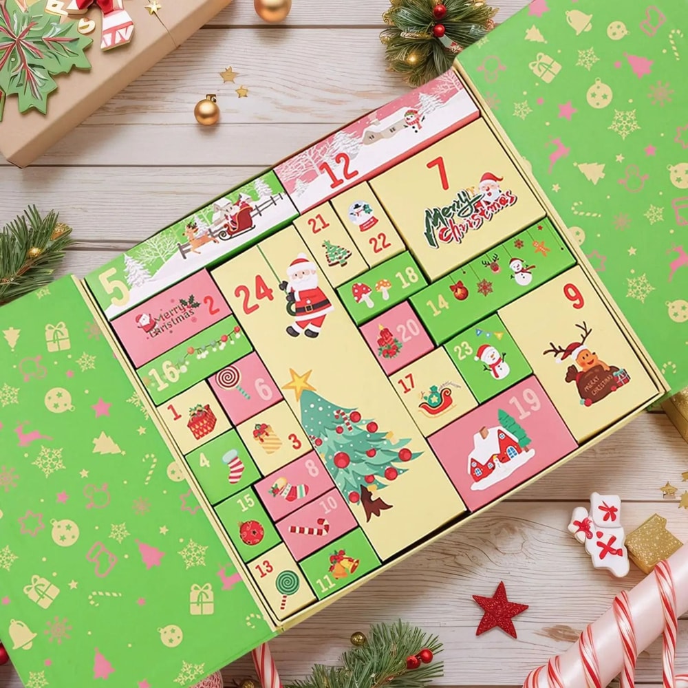 Foldable 24 Day Empty Advent Calendar Box Set 3