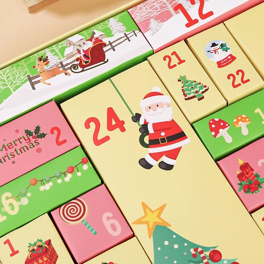 Foldable 24 Day Empty Advent Calendar Box Set 4