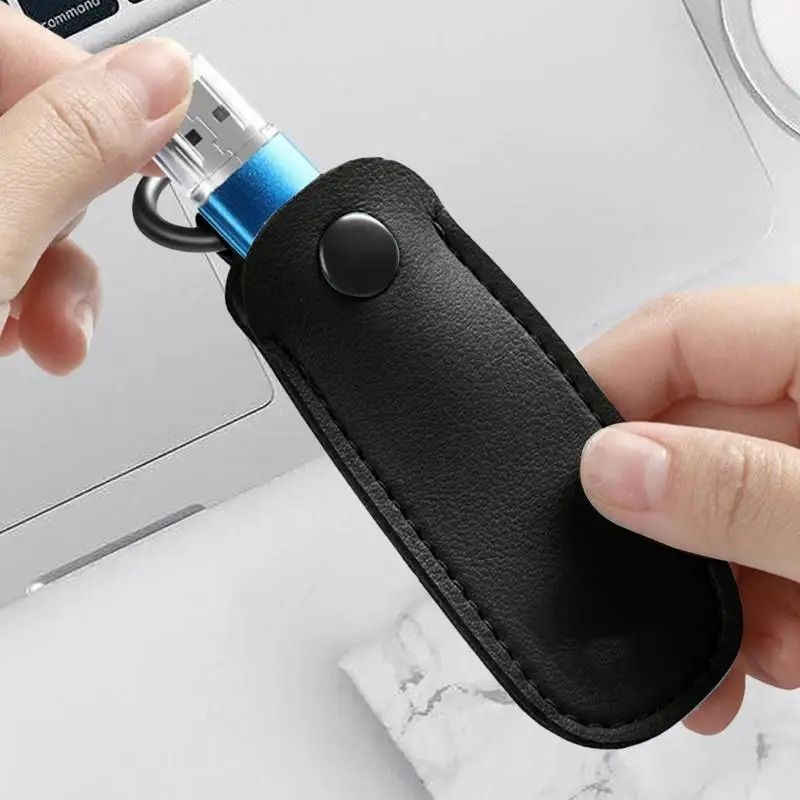 Portable PU Leather USB Flash Drive Case 3