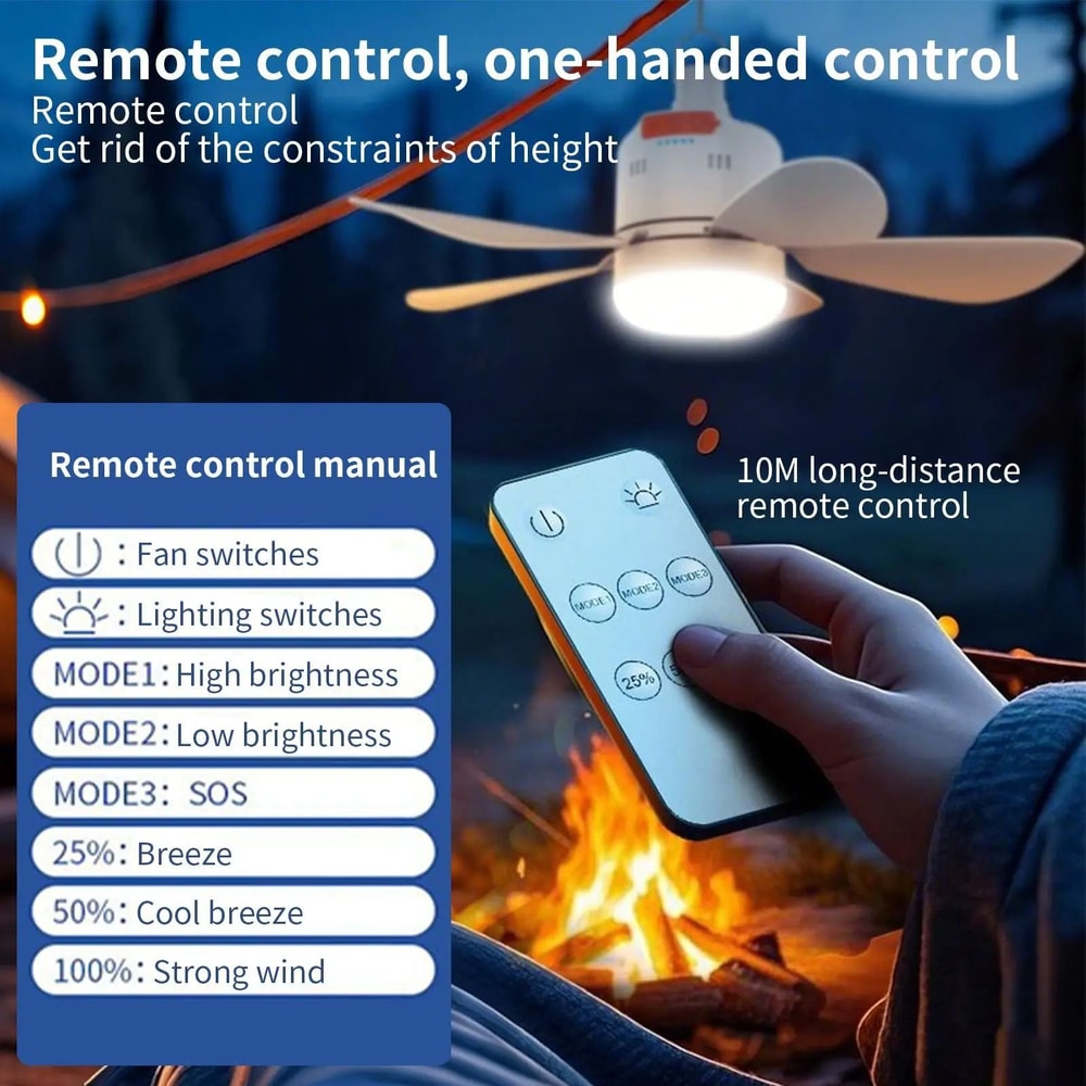 Remote Control Outdoor Cooling Ceiling Fan 2