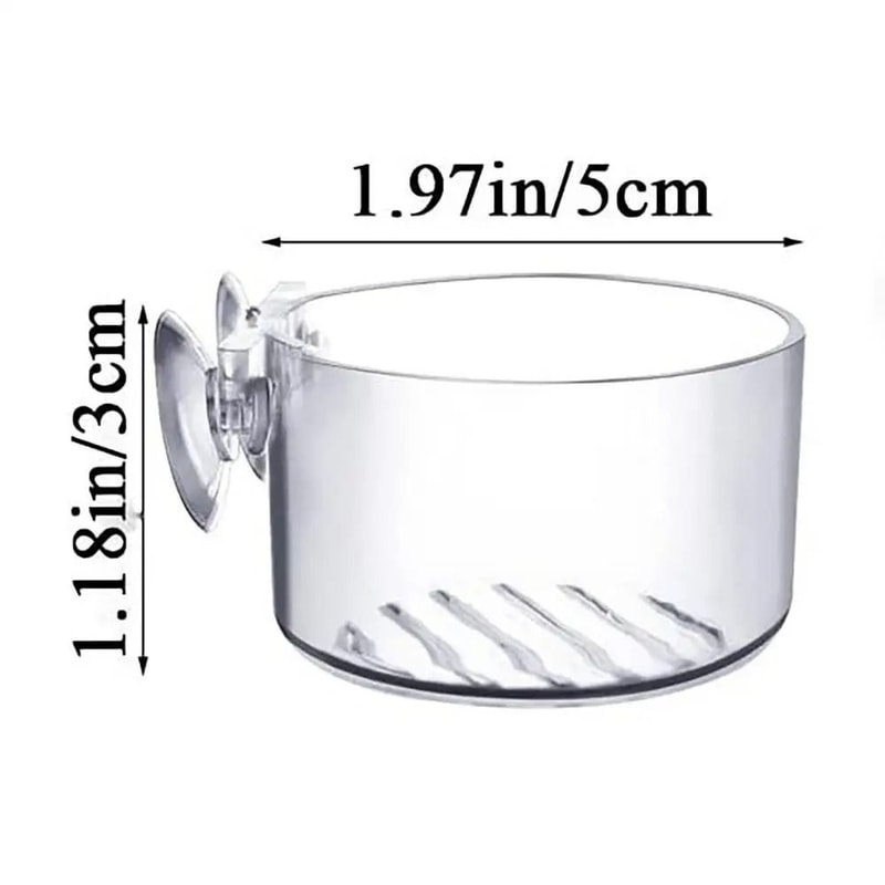 Acrylic Aquarium Plant Cup With Suction Holder 7