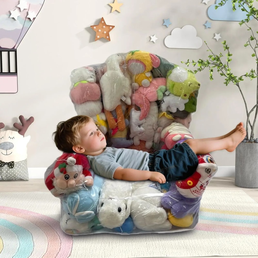 Clear Stuffable Bean Bag Chair Cover 2