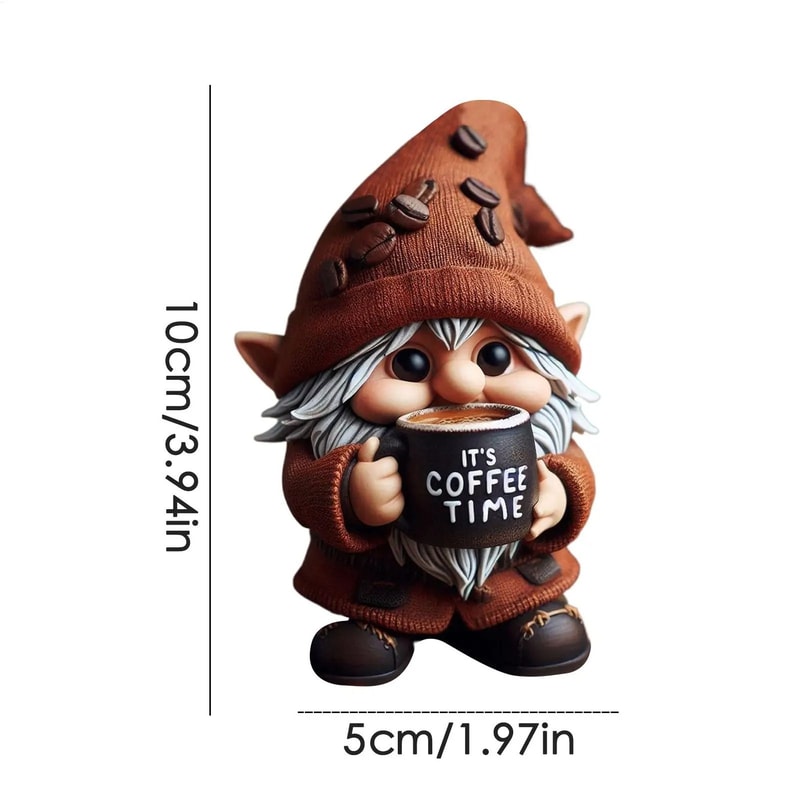 Coffee Gnome Kitchen Figurine Decoration 5