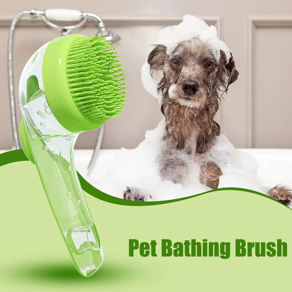 Portable Pet Shampoo And Massage Brush 0