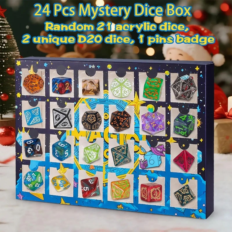 24 Day Christmas Countdown Dice Set 5