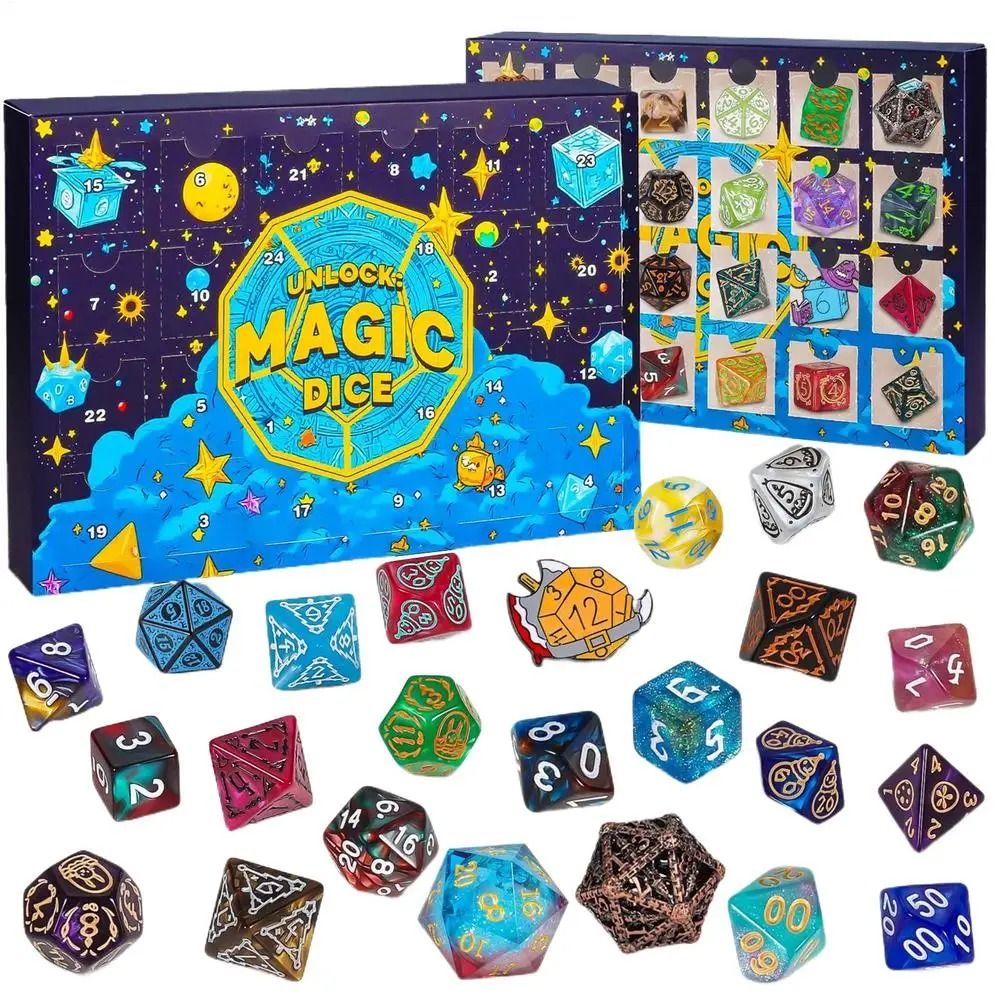 24 Day Christmas Countdown Dice Set 6