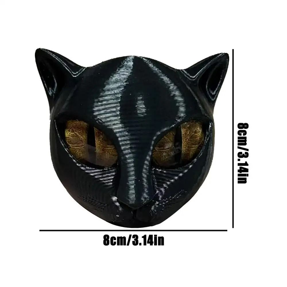 Black Cat Stone Marble Texture Figurine 6