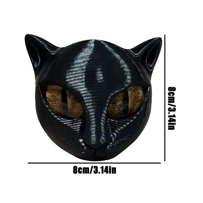 Black Cat Stone Marble Texture Figurine 6
