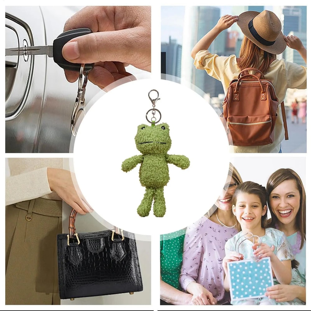 Plush Frog Keychain Bag Charm 3