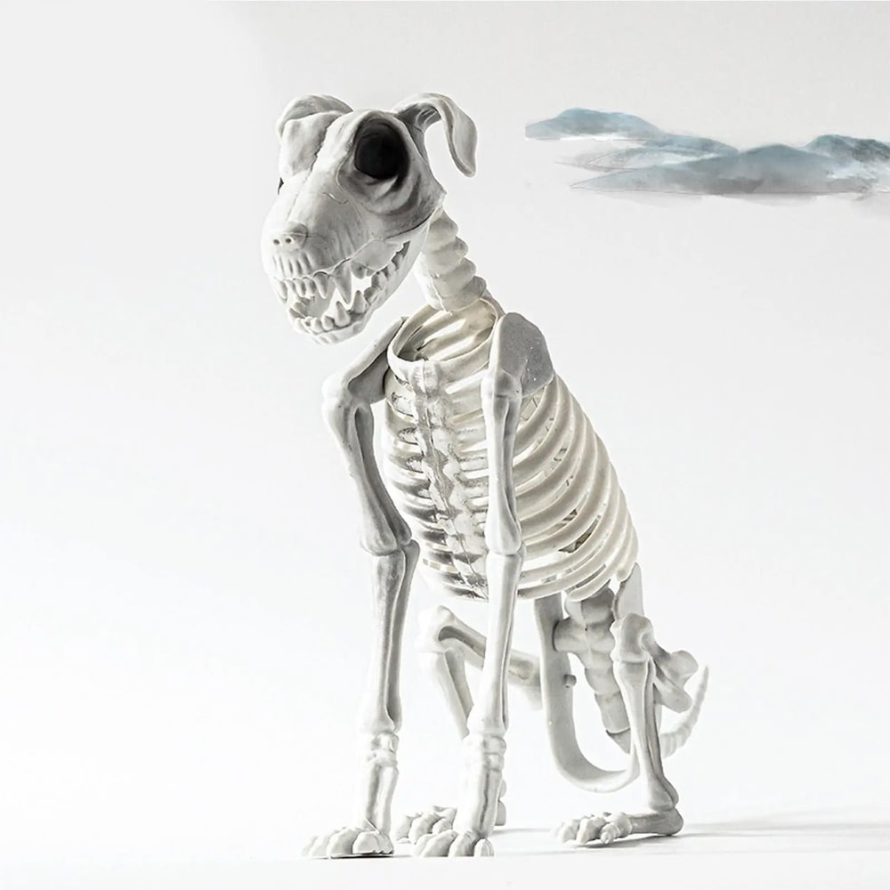 Realistic Skeleton Dog Halloween Statue 4
