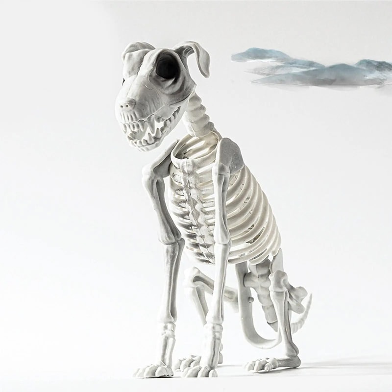 Realistic Skeleton Dog Halloween Statue 4