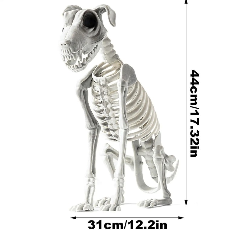 Realistic Skeleton Dog Halloween Statue 5