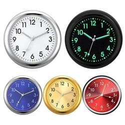 analog car clock with luminous face
