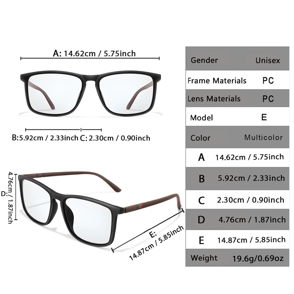 Photochromic Square Reading Glasses 2