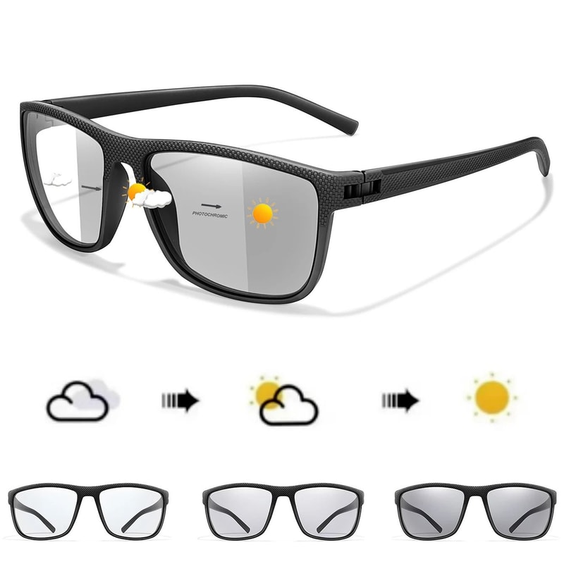 Photochromic Square Driving Sunglasses 0