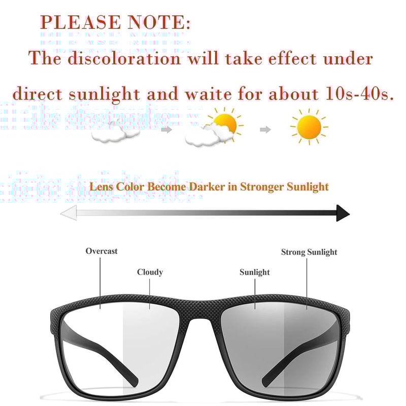 Photochromic Square Driving Sunglasses 2