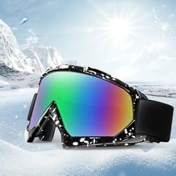 outdoor double layer anti fog snow goggles