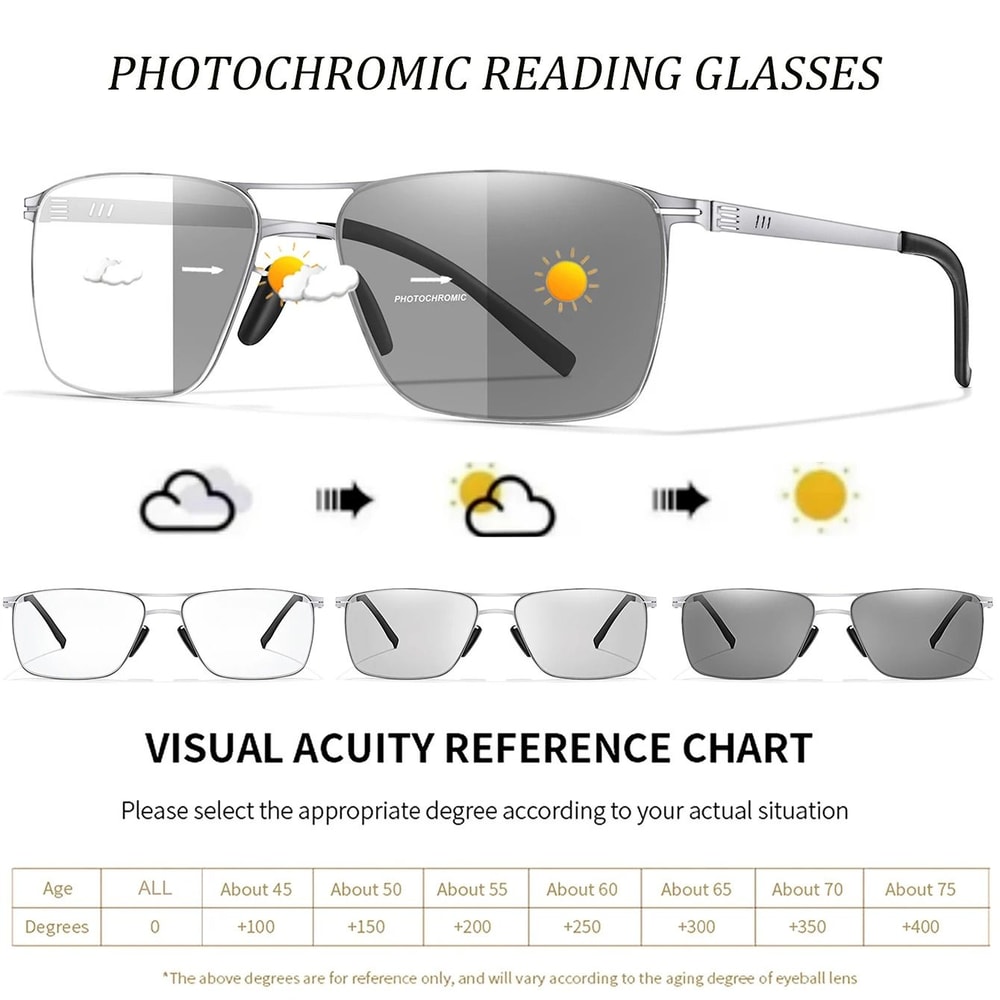 Photochromic Anti Blue Light Reading Glasses 1