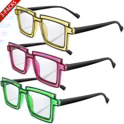 3 pack oversize transparent sunglasses set