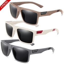 3 pack polarized square sports sunglasses