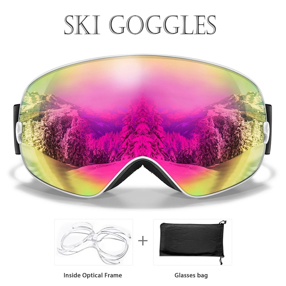 Unisex Outdoor Sports Snow Goggles With UV Protection And Anti Fog Lens 0
