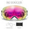 Unisex Outdoor Sports Snow Goggles With UV Protection And Anti Fog Lens 0