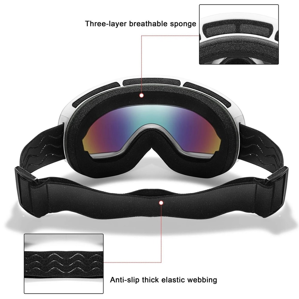 Unisex Outdoor Sports Snow Goggles With UV Protection And Anti Fog Lens 5